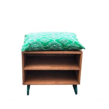 Imagem de Puff Sapateira Boho Colors Verde - SHOPPINGNET