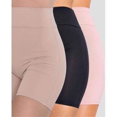 Imagem de Short Tipo Bermuda Segunda Pele Anágua de Cintura Alta - 0788 - Sol&Se