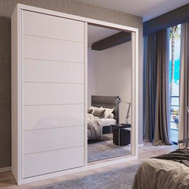 Imagem de Guarda-Roupa Solteiro 100% MDF Titan C/ Espelho Bom Pastor, Branco