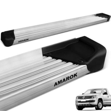 Imagem de Estribo Lateral Amarok 2010 a 2021 Cabine Simples Aluminio Natural A3 