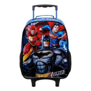 Imagem de Mochila De Rodinhas Grande Escolar Infantil Liga Da Justiça - Xeryus