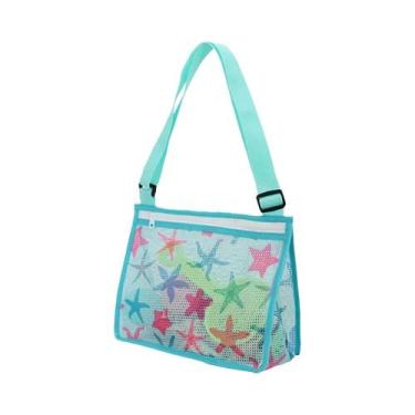 Imagem de Bolsa De Praia Dobrável Para Crianças, Tote De Malha Para Armazenament