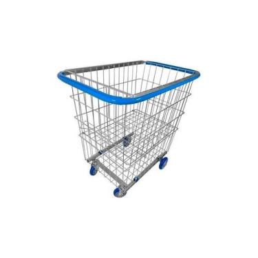 Imagem de Kit 2 Carrinho Para Condomínio 215 Litros Com Repartição - PREMIUM