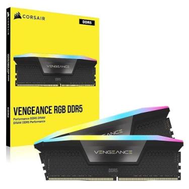 Imagem de Memória Ram Para PC 32GB Corsair Vengeance RGB DDR5 2x16GB 7200mhz CL3