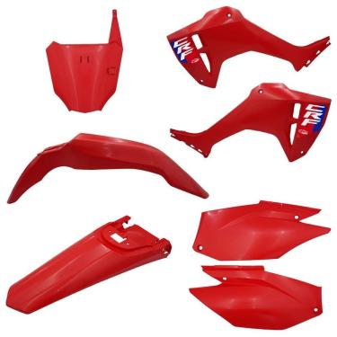Imagem de Kit Plastico Completo com Number Plate KIT0310 Honda CRF 300F Vermelho Alta Resistencia AMX Acessorios
