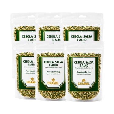 Imagem de Kit 6 Tempero Cebola Salsa E Alho 30g Chamel Original