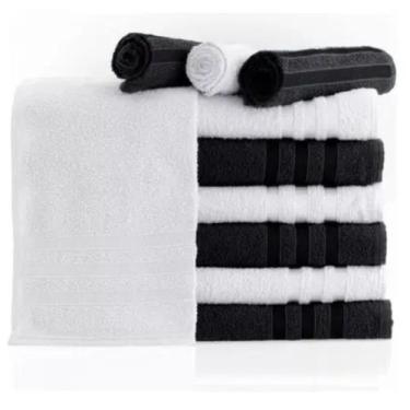 Imagem de Toalha De Rosto Preta Premium Maciez Conforto - GBGSTORE