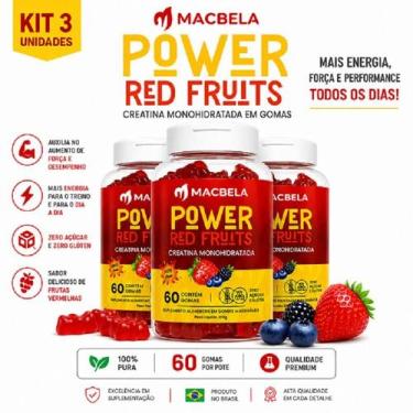 Imagem de Kit 3 - Creatina Gummy Macbela Power Red Fruits