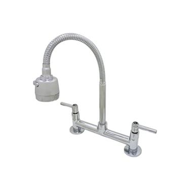 Imagem de Torneira Misturador Cozinha Gourmet Tubo Flexível Mesa C29