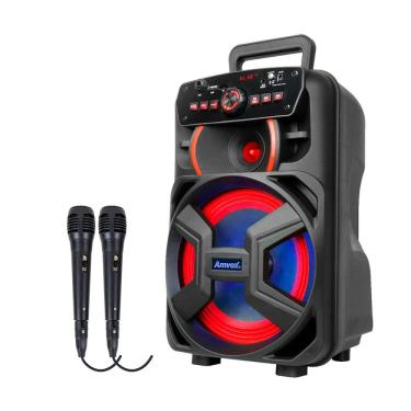 Imagem de Caixa De Som Portátil Bluetooth Amvox ACA 221 Gigante II Com 02 Microfones