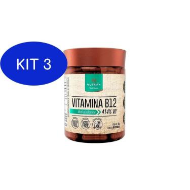 Imagem de Kit 3 Vitamina B12 Metilcobalamina 414%- 60Caps Nutrify