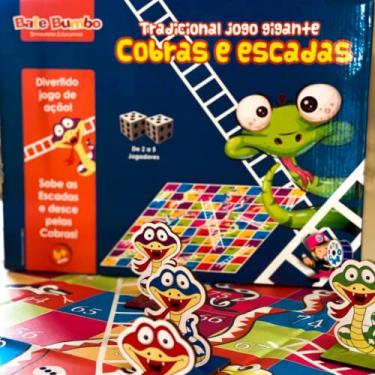 Imagem de Tradicional Jogo Cobras e Escadas Gigante