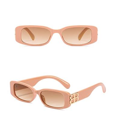 Imagem de Óculos retangulares olho de gato de luxo designer masculino feminino óculos de sol vintage decorativos para condução de carro, C3, China