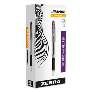Imagem de Estojo de atacado de 10 – Canetas esferográficas de gel Zebra Jimnie não recarregáveis, canetas esferográficas de gel, ponta média, 0,7 mm, tinta preta