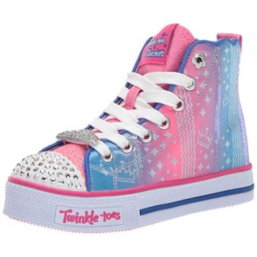 Imagem de Skechers Tênis infantil unissex Twinkle Lite-Sparkle Princess, Azul/rosa, 3 Little Kid