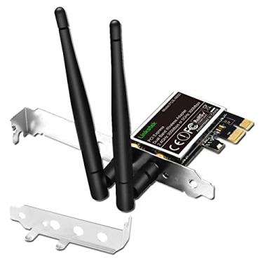 Imagem de LinksTek Adaptador Wi-Fi sem fio N 600Mbps (2,4GHz 300Mbps e 5GHz 300Mbps) PCI-E Wi-Fi-PCIE Cartão Wi-Fi-adaptador de rede sem fio para Windows 11 10 8.1 8 7, XP e Windows Server (32/64bit) PCs (PCIE-N600)
