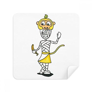 Imagem de Egito Múmia Horus Monkey Hat óculos pano limpador de tela tecido camurça pacote com 2
