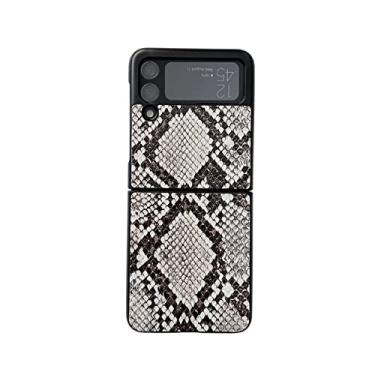 Imagem de Estojo de telefone de couro com proteção total à prova de choque para Samsung Galaxy Z Flip 3 5G Capa de luxo simples e estilosa, 01, para Z Flip 3