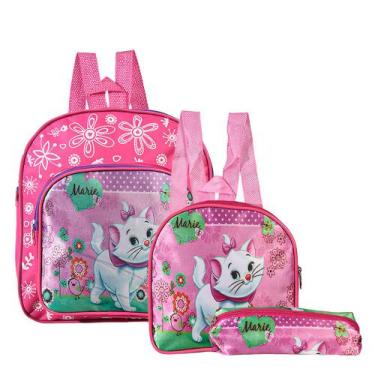 Imagem de Mochila Escolar Gatinha Marie Costas Kit Lancheira+Estojo - Toys 2U