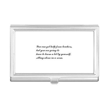 Imagem de Você precisa se estudar embora ajude no porta-cartões de visita, caixa de bolso, carteira