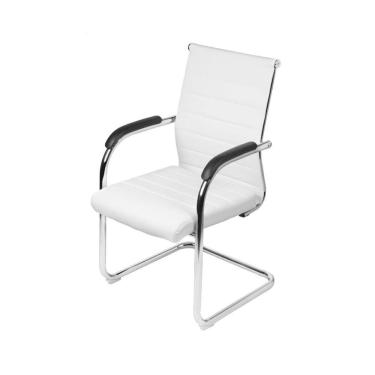 Imagem de Cadeira para Escritório Base Cromada Florença OR Design Branca