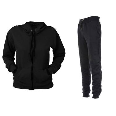 Imagem de Conjunto Moletom Com Ziper Masculino Preto-Masculino