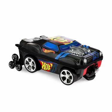 Imagem de Mochila 3D de Rodinhas Infantil - Hot Wheels - Night Shifter - Preto - Maxtoy