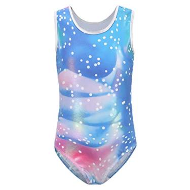 Imagem de SEAUR Collant de ginástica para meninas, roupa de dança, roupa de bicicleta, roupa de ginástica, roupa de ginástica, Azul - 1, 14