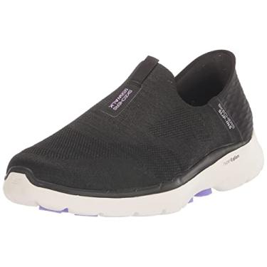 Imagem de Skechers Tênis feminino Hands Free Slip-ins Go Walk 6-Fabulous View, Preto/Lavanda, 36