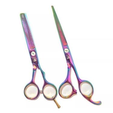 Imagem de Kit Tesouras Profissionais Laser 6.0 + Desfiadeira 6.0 Pro - MOFASHI, 