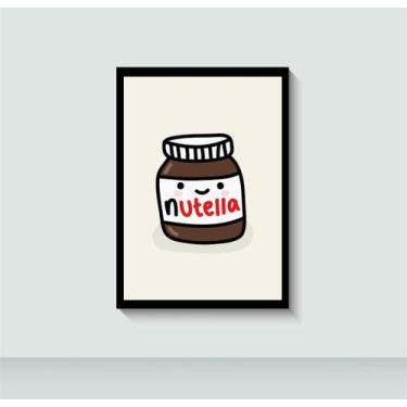 Imagem de Quadro Nutella Cute com Moldura E Acetato Tamanho A3 - RECANTOASTRALSI