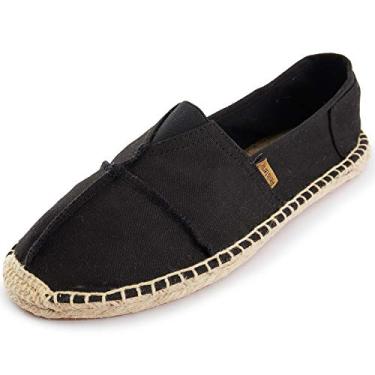 Imagem de Alexis Leroy Espadrilles masculinos sem cadarço, casuais, sem salto, Preto, 7-7.5