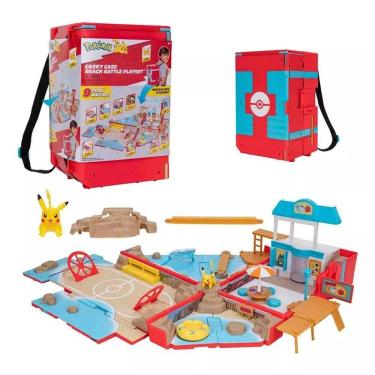 Imagem de Pokemon Playset Mochila Vira Campo de Batalha na Praia C/ Pikachu - Sunny