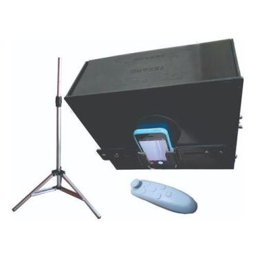 Imagem de Teleprompter Baby Retrátil 11  +tripé +adaptador +controle - Texano