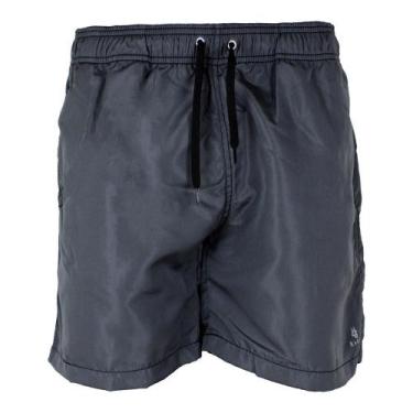 Imagem de Shorts Tactel Ragor Masculino Liso Bolsos Esportivo Casual, P, Cinza