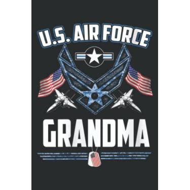 Imagem de Proud Air Force Grandma Us Air Force Military - Usaf: Lined College Ruled Paper Journal Notebook Planner with 6x9 inches, 100 Pages