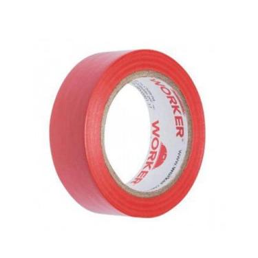 Imagem de FITA ISOLANTE PVC COLORIDA VERMELHA-0,15mmx19mmx10M-WORKER