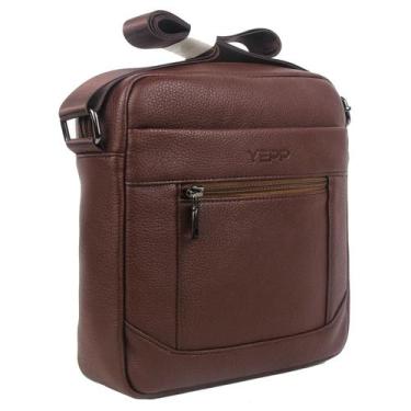 Imagem de Bolsa Pasta De Ombro Masculina Executiva Transversal Em Couro PU Luxo 