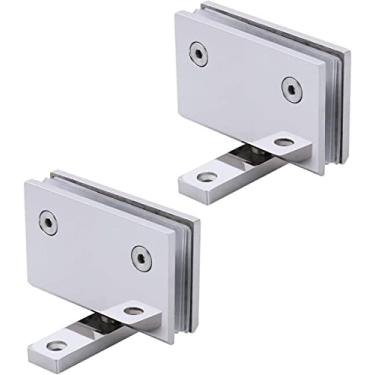 Imagem de Braçadeira de porta de vidro de chuveiro resistente, 360 graus, clipe de armário de exibição de armário de porta de vidro sem moldura pivô sem moldura peças de substituição de dobradiça de porta de