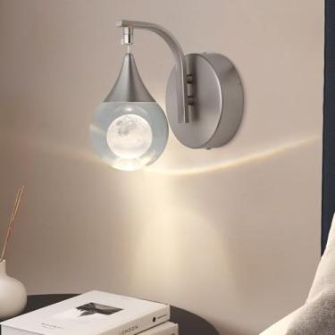 Imagem de WillWant Luminária De Parede Moderna Em Cristal, Arandela Led, Luzes Globo Para Banheiro, Quarto, Sala Estar, Corredor, 3300K, Regulável, Cromada