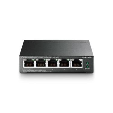 Imagem de Switch Gigabit 10/100/1000 De Mesa C/ 5 Portas (4 Poe) Tl-sg1005p Smb 