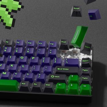 Imagem de Womier Teclas PBT Jelly roxas, teclas personalizadas 60 75 100 por cento, teclas translúcidas 127 teclas, perfil cereja para 61/68/84/87/98/100 Cherry Gateron MX teclados mecânicos para jogos
