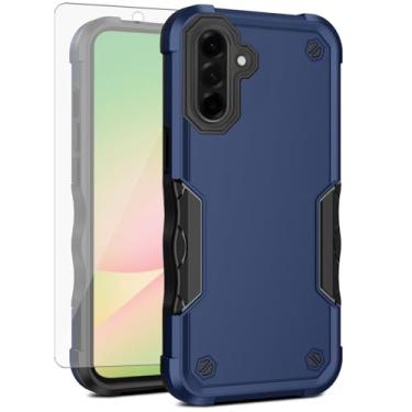 Imagem de Asuwish Capa de celular para Samsung Galaxy A56 5G com protetor de tela de vidro temperado, híbrida, fina, resistente, à prova de choque, rígida, protetora, resistente, acessórios móveis A 56 56A LTE