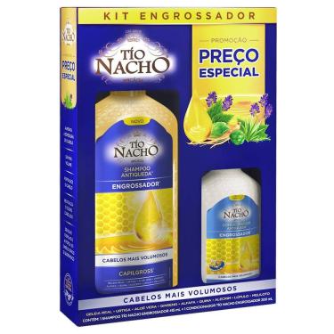 Imagem de Shampoo Tio Nacho Antiqueda Engrossador 415ml + Condicionador Tio Nacho Antiqueda Engrossador 200ml Preço Especial