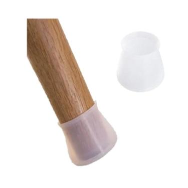 Imagem de 24 Protetor De Silicone Flexível Para Cadeira Pé De Moveiss