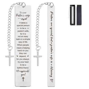 Imagem de Marcador de livro para presente de agradecimento da esposa de pastor, presentes de agradecimento para esposa de pastor, marcadores de livro de metal para o dia do pastor, Ação de Graças, Natal