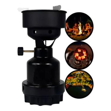 Imagem de Fogareiro Acendedor de Carvão a Gás Portátil Cor:Azul - ShopMix