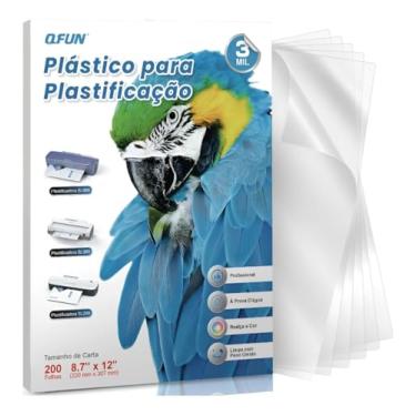 Imagem de Plástico para Plastificação Pouch Film A4 Kit 200 Folhas (100*A4, 50*A5, 50*A6) Brilhante, Resistente à Umidade, Protege Documentos, Fotos e Materiais – Alta Durabilidade