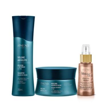 Imagem de Amend Volume Absoluto Shampoo 250ml + Máscara 300ml + Óleo Monói 60ml