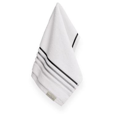 Imagem de Karsten Toalha De Rosto Lumina - Branco Com Cinza 48 x 80 Q
